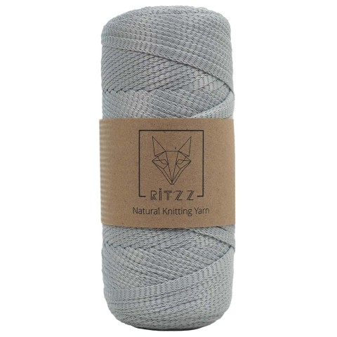 KnittingTR Polyester Ribbon İp Açık Gri
