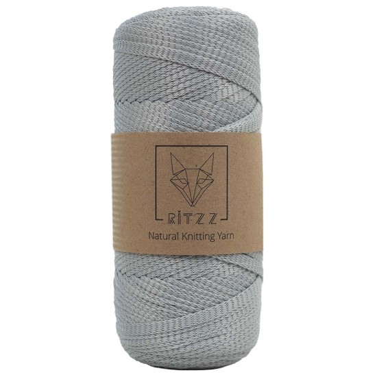 KnittingTR Polyester Ribbon İp Açık Gri