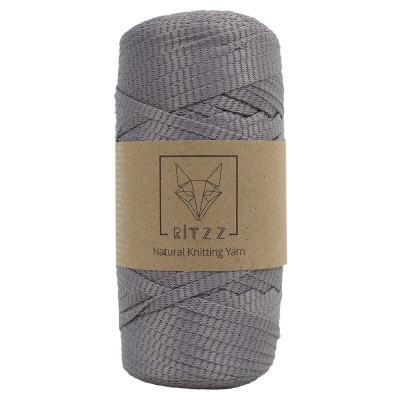 KnittingTR Polyester Ribbon İp Gri