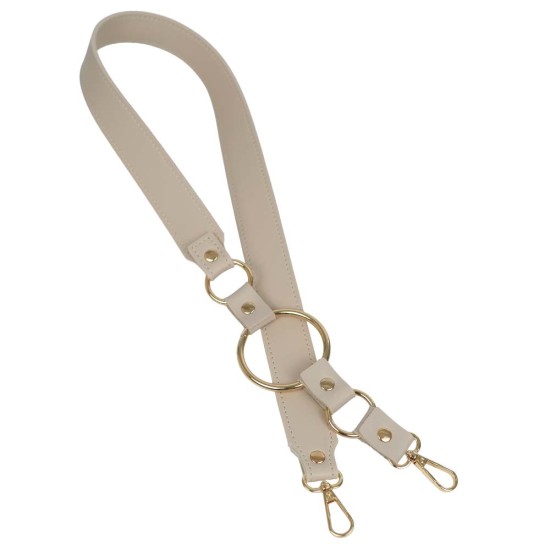 Suni Deri Gold Metal Halkalı Çanta Sapı 90 cm