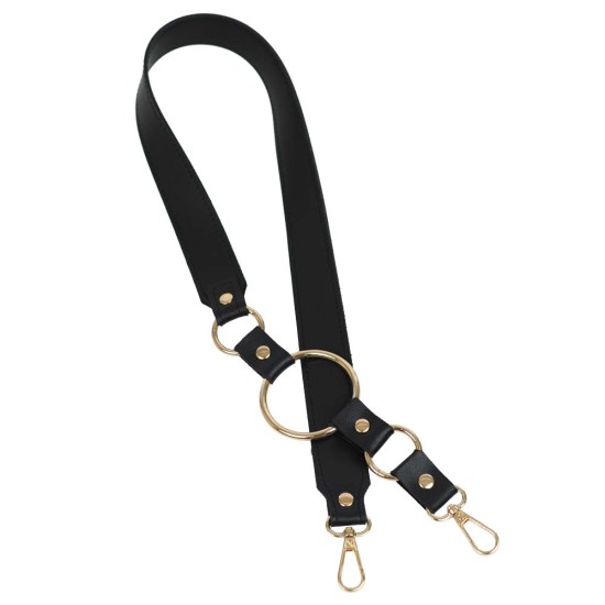 Suni Deri Gold Metal Halkalı Çanta Sapı 90 cm