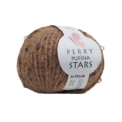 Perry Pufina Stars Açık Kahve – Renkli Pul