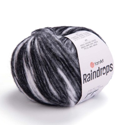 Yarnart Raindrops 2913 Siyah Degrade Örgü İpi
