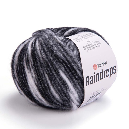 Yarnart Raindrops 2913 Siyah Degrade Örgü İpi