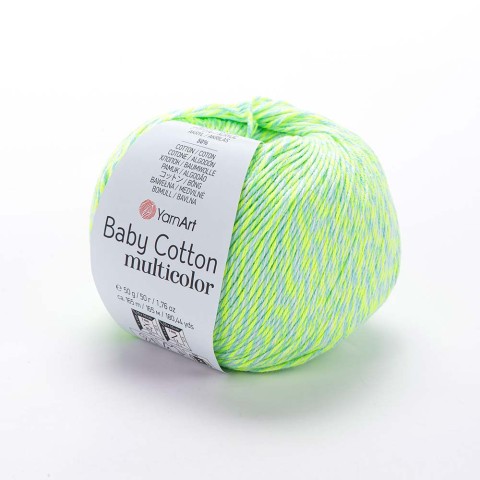 YarnArt Baby Cotton Multicolor Örgü İpi – 50 g / 165 m – Renk 5206