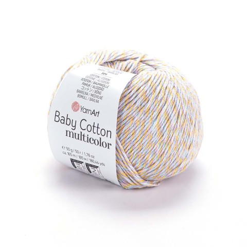 YarnArt Baby Cotton Multicolor Örgü İpi – 50 g / 165 m – Renk 5212
