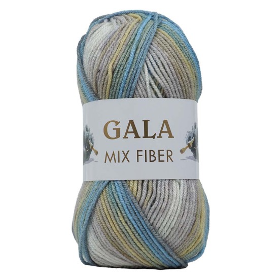 İhraç Fazlası Gala Mix Fiber Ebruli Sarı Mavi Bej