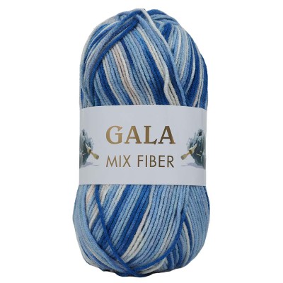 İhraç Fazlası Gala Mix Fiber Ebruli Mavi Beyaz