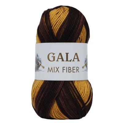İhraç Fazlası Gala Mix Fiber Ebruli Acı Kahve Hardal