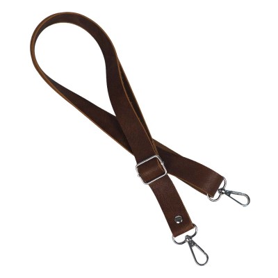 Premium Kalite Ayarlanabilir Çanta Sapı Suni Deri / 25MM (Gümüş)