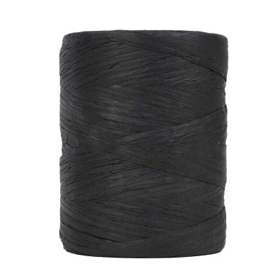 KnittingTR Doğal Rafya İp Siyah