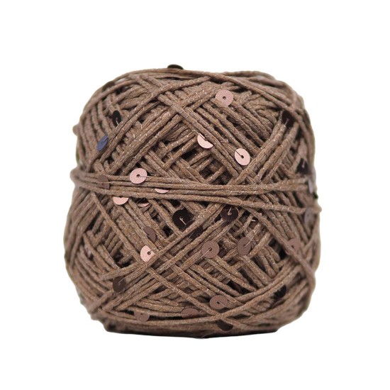 KnittingTR İri Pullu İp – Kahverengi Kahve Pul