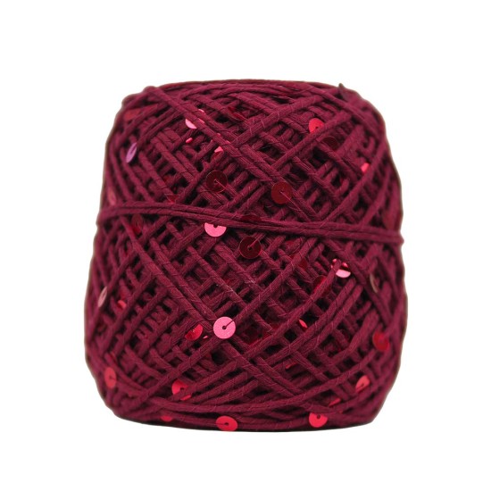 KnittingTR İri Pullu İp – Bordo Bordo Pul