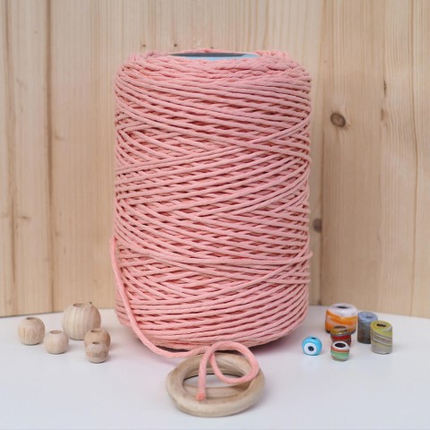 Açık Yavru Ağzı Tek Burgulu Pamuk İp String Makrome İp // 3mm