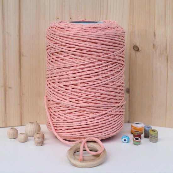 Açık Yavru Ağzı Tek Burgulu Pamuk İp String Makrome İp // 3mm