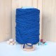 Saks Mavi Tek Burgulu Pamuk İp String Makrome İp // 3mm