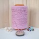 Pembe Tek Burgulu Pamuk İp String Makrome İp // 2mm