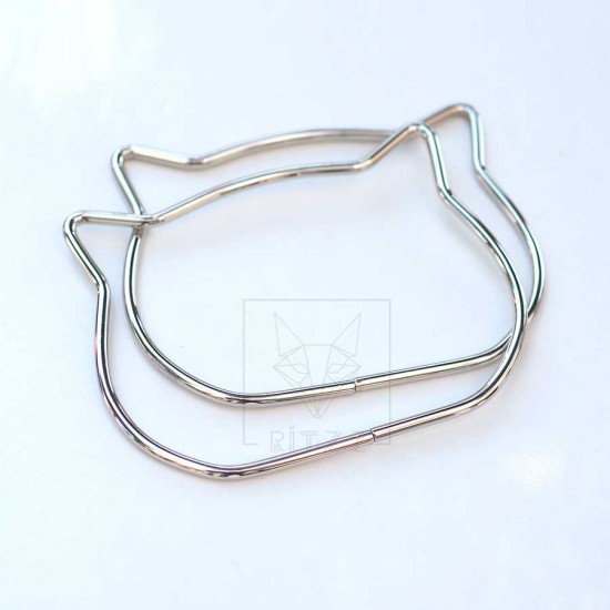 Metal Çanta Sapı Kedi