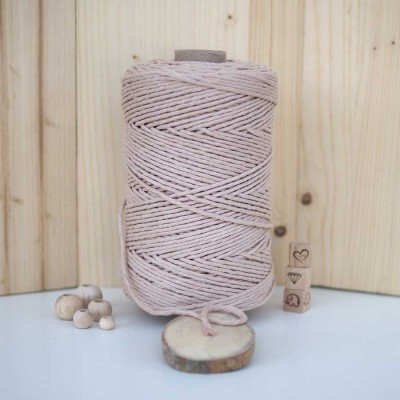 Latte Tek Burgulu Pamuk İp String Makrome İp – 5mm