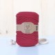 Chili Red Tek Burgulu Pamuk İp String Makrome İp // 3mm