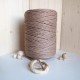 Toprak Tek Burgulu Pamuk İp String Makrome İpi 5mm