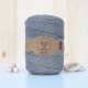 Uzay Gri Tek Burgulu Pamuk İp String Makrome İp // 3mm