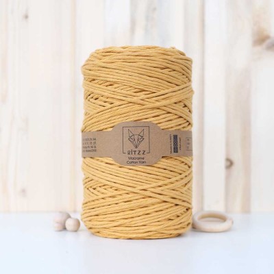 Apricot Tek Burgulu Pamuk İp String Makrome İp // 3mm