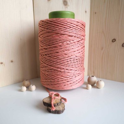 Somon Tek Burgulu Pamuk İp String Makrome İpi // 3mm