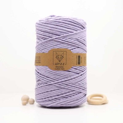 Lavanta Tek Burgulu Pamuk İp String Makrome İpi // 3mm Lavanta Tek Burgulu Pamuk İp String Makrome İpi // 3mm