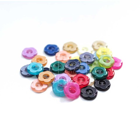 Çiçek Desenli Bebek Düğmesi 2 Delikli / 13MM / B4311