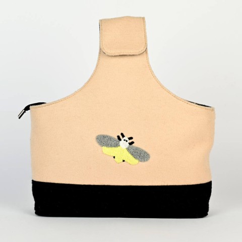 Knitpro Bumblebee Kol Çantası -  Arı Koleksiyonu ( Embroidered Felt )
