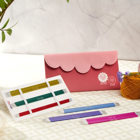 KnitPro Zing Çift Uçlu Çorap Şişi Seti – 20 cm