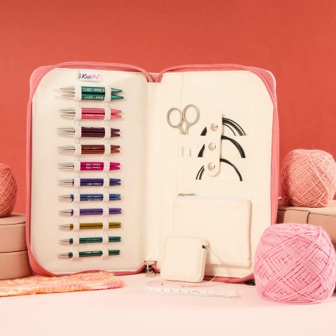 KnitPro Zing Regal Değiştirilebilir Misinalı Şiş Seti – 10 cm