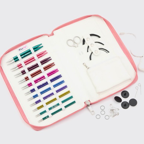KnitPro Zing Regal Değiştirilebilir Misinalı Şiş Seti – 13 cm