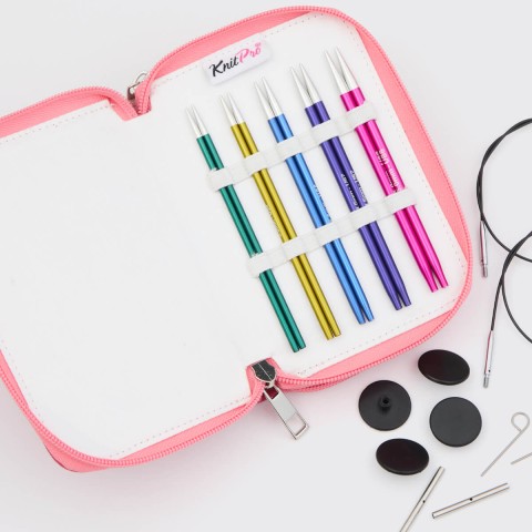 KnitPro Zing Starter Değiştirilebilir Misinalı Şiş Seti – 13 cm